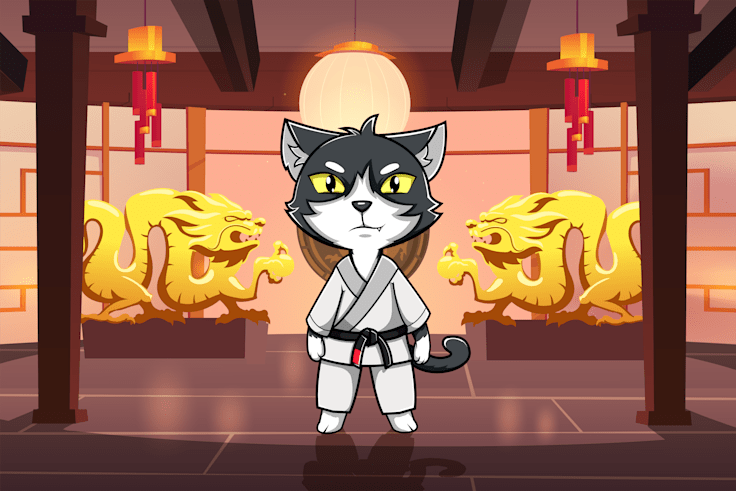 Dojo Cat — Character & Scene Illustration by Ayoub Benhammadi