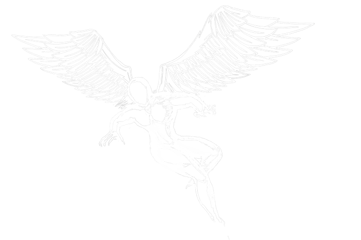Winged Figure — Vector Line Artwork by Ayoub Benhammadi