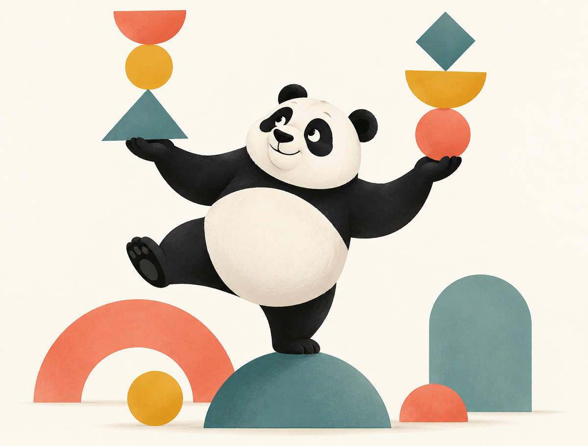 Panda Balance Concept — Original Portfolio Concept by Ayoub Benhammadi